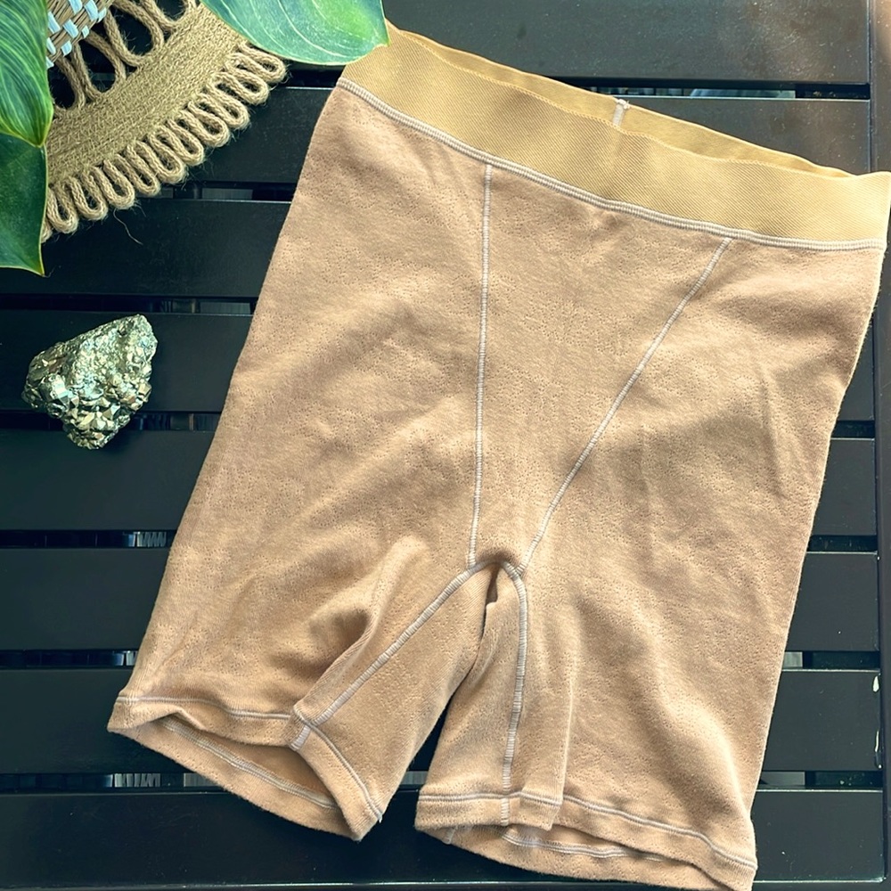 Skims pointelle high waisted boxer ochre small NWOT limited edition sold out